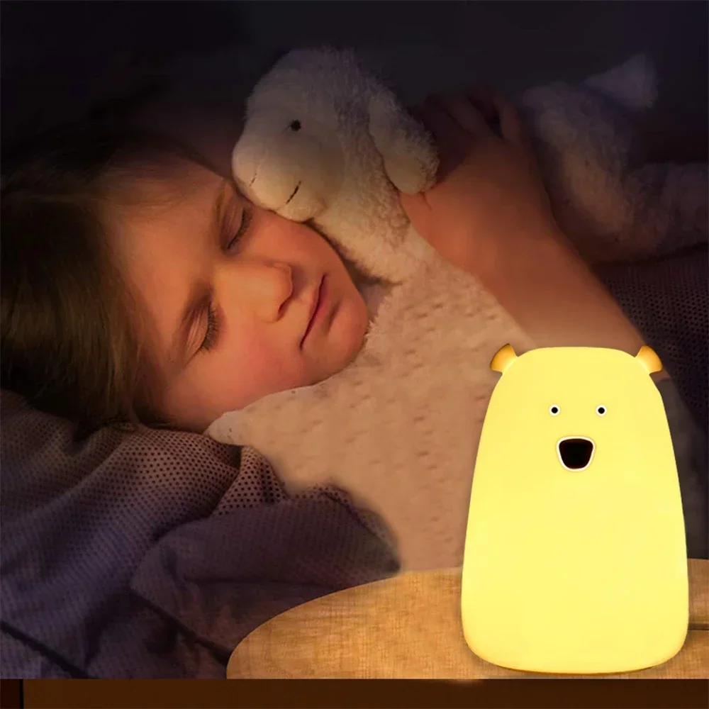 Night Light Decoracion Silicone Touch Sensor Tap Control Lamps Children Birthday Gift Cute Bear LED Baby Kids Bedside Lamp
Night Light Decoracion Silicone Touch Sensor Tap Control Lamps Children Birthday Gift Cute Bear LED Baby Kids Bedside Lamp