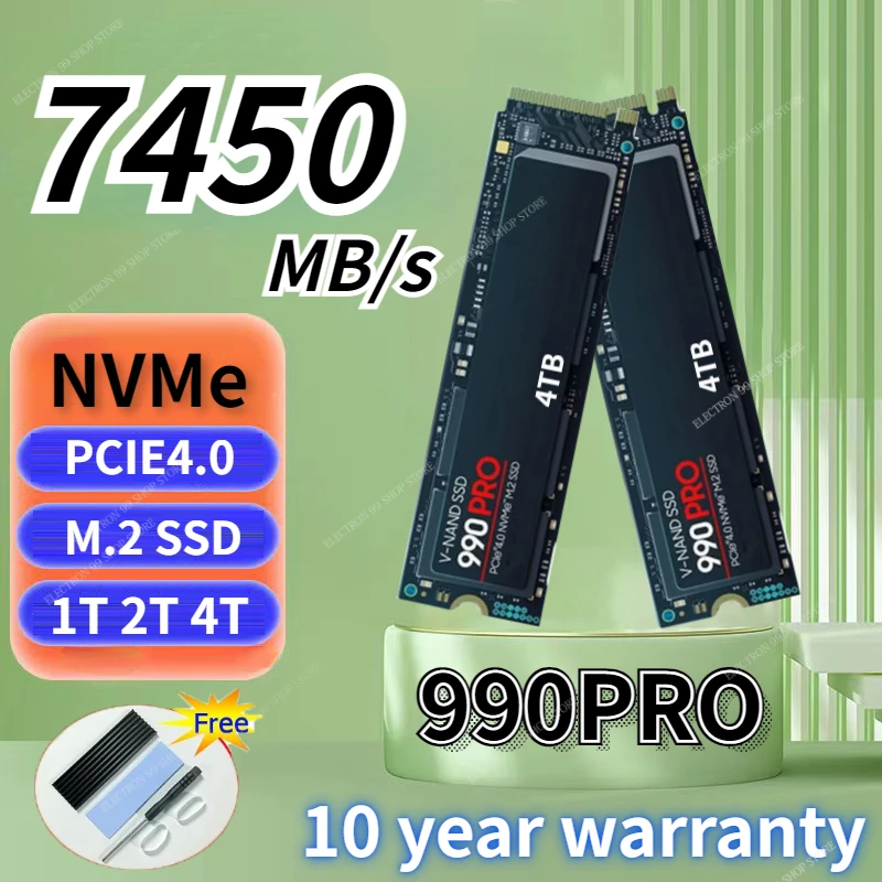 Newest PCIe4.0 x 4 990PRO 4TB 2TB 1TB Original NVME SSD Internal Solid State Drive M.2 2280 for PS5 Laptop Desktop PlayStation 5
Newest PCIe4.0 x 4 990PRO 4TB 2TB 1TB Original NVME SSD Internal Solid State Drive M.2 2280 for PS5 Laptop Desktop PlayStation 5
