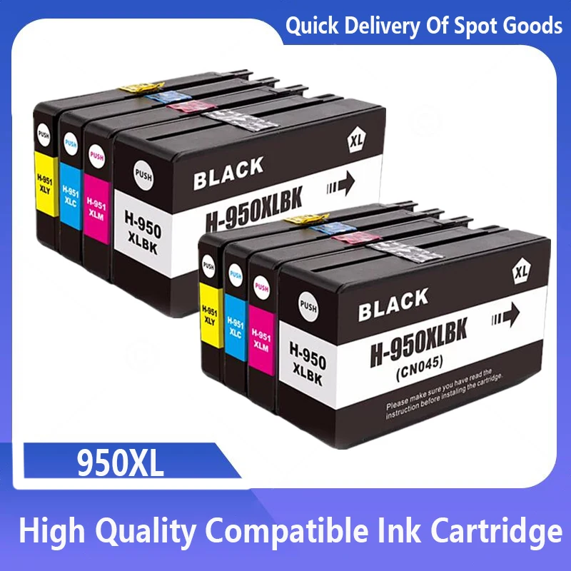 950 951 XL For HP 950XL 951XL Compatible Ink Cartridge For HP Officejet Pro 8100 8600 251dw 276dw 8630 8650 8625 Printer
950 951 XL For HP 950XL 951XL Compatible Ink Cartridge For HP Officejet Pro 8100 8600 251dw 276dw 8630 8650 8625 Printer