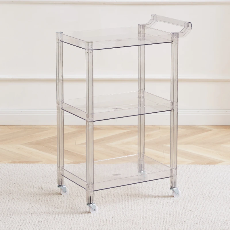 household kitchen cart portable mobile trolley Nordic transparent acrylic storage shelf Hand cart Living room sofa side table
household kitchen cart portable mobile trolley Nordic transparent acrylic storage shelf Hand cart Living room sofa side table