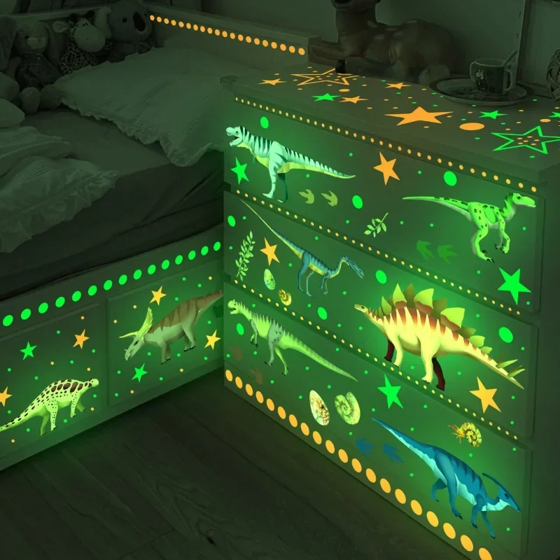 Luminous Cartoon Dinosaur Wall Stickers Glow in The Dark Dinosaur Decals for Baby Kids Rooms Bedroom Wall Decoration Wallpaper
Luminous Cartoon Dinosaur Wall Stickers Glow in The Dark Dinosaur Decals for Baby Kids Rooms Bedroom Wall Decoration Wallpaper