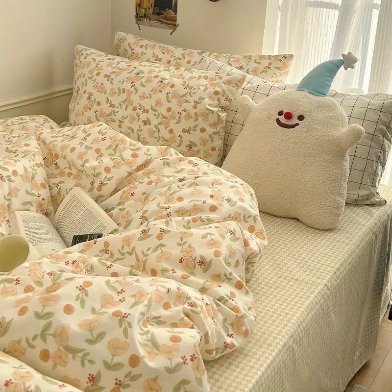 Nordic Flower Bedding Set Bed Flat Sheet Pillowcase Twin Full Queen Size Bed Linen Women Girl Floral Duvet Cover Set Room Decor
Nordic Flower Bedding Set Bed Flat Sheet Pillowcase Twin Full Queen Size Bed Linen Women Girl Floral Duvet Cover Set Room Decor