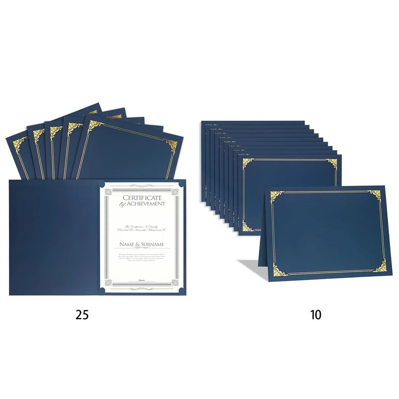 Certificate Holders, Diploma Holders, Certificate Covers With Gold Foil Border For Letter Size 8.5X11 Inch
Certificate Holders, Diploma Holders, Certificate Covers With Gold Foil Border For Letter Size 8.5X11 Inch