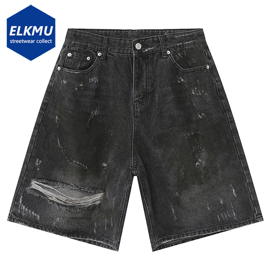 2024 Summer Black Loose Denim Shorts Men's Vintage Ripped Wide Leg Baggy Jeans Shorts Unisex Streetwear Hip Hop Shorts
2024 Summer Black Loose Denim Shorts Men's Vintage Ripped Wide Leg Baggy Jeans Shorts Unisex Streetwear Hip Hop Shorts
