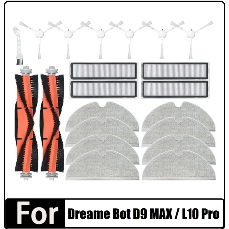 Запчасти для робота-пылесоса Dreame Bot D9 MAX / L10 Pro, основная боковая щетка, фильтр НЕРА, ткань для швабры, как показано на рисунке, 21 шт.
Запчасти для робота-пылесоса Dreame Bot D9 MAX / L10 Pro, основная боковая щетка, фильтр НЕРА, ткань для швабры, как показано на рисунке, 21 шт.