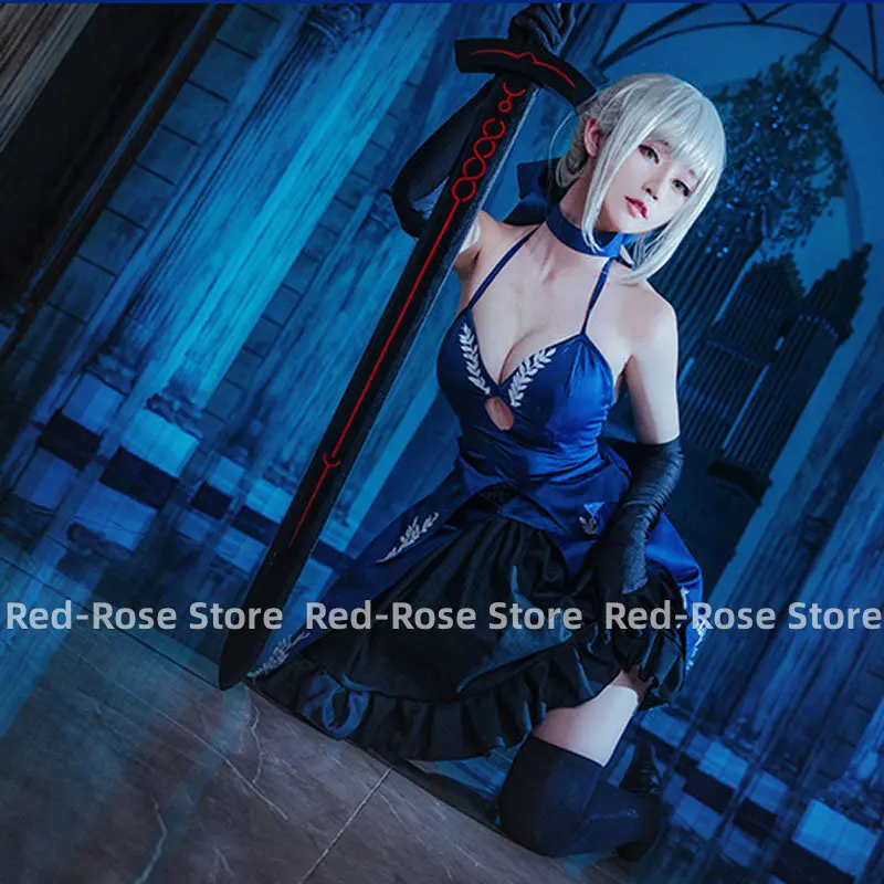 

Anime Fate Grand Order Altria Alter Cosplay Saber Salter Cos FGO Dark King of Knights Costume Skirt