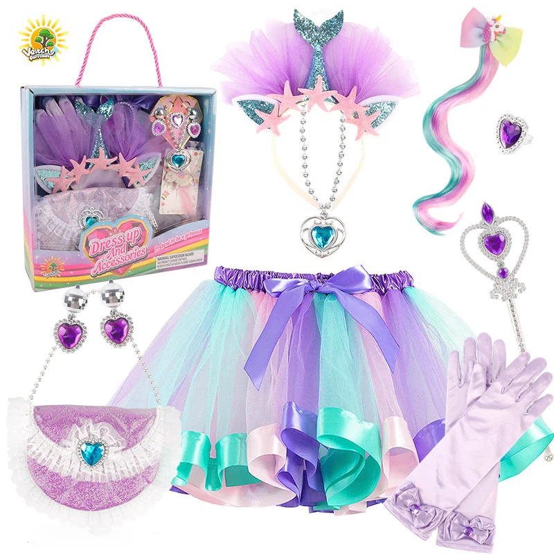 Children'S Play House Princess Toy Jewelry Set Unicorn Angel Stick Pendant Earrings Ring Skirt Bag Girl'S Birthday Party Gift
Children'S Play House Princess Toy Jewelry Set Unicorn Angel Stick Pendant Earrings Ring Skirt Bag Girl'S Birthday Party Gift