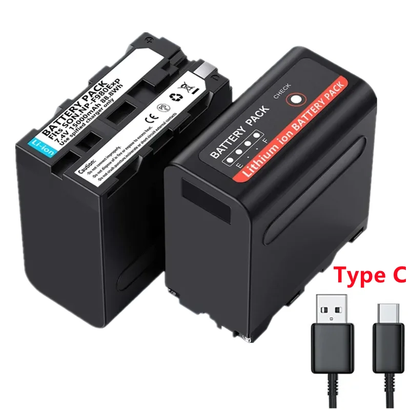 USB-выход на 15000 мА · ч, Φ NP-F960 аккумулятор Batmax Bulit-in Type C, порт для Sony Φ MC1500C
USB-выход на 15000 мА · ч, Φ NP-F960 аккумулятор Batmax Bulit-in Type C, порт для Sony Φ MC1500C