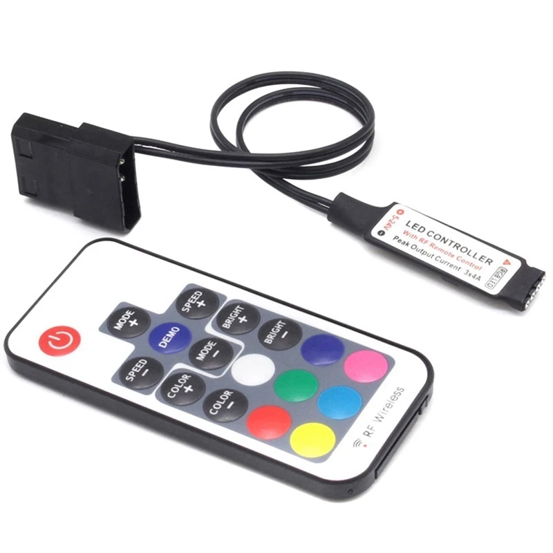 Беспроводной большой 4-контактный RGB-контроллер RF17 с дистанционным управлением, 12 В постоянного тока, для ПК, детской лампы 5050 RGB, светодиодная лента
Беспроводной большой 4-контактный RGB-контроллер RF17 с дистанционным управлением, 12 В постоянного тока, для ПК, детской лампы 5050 RGB, светодиодная лента
