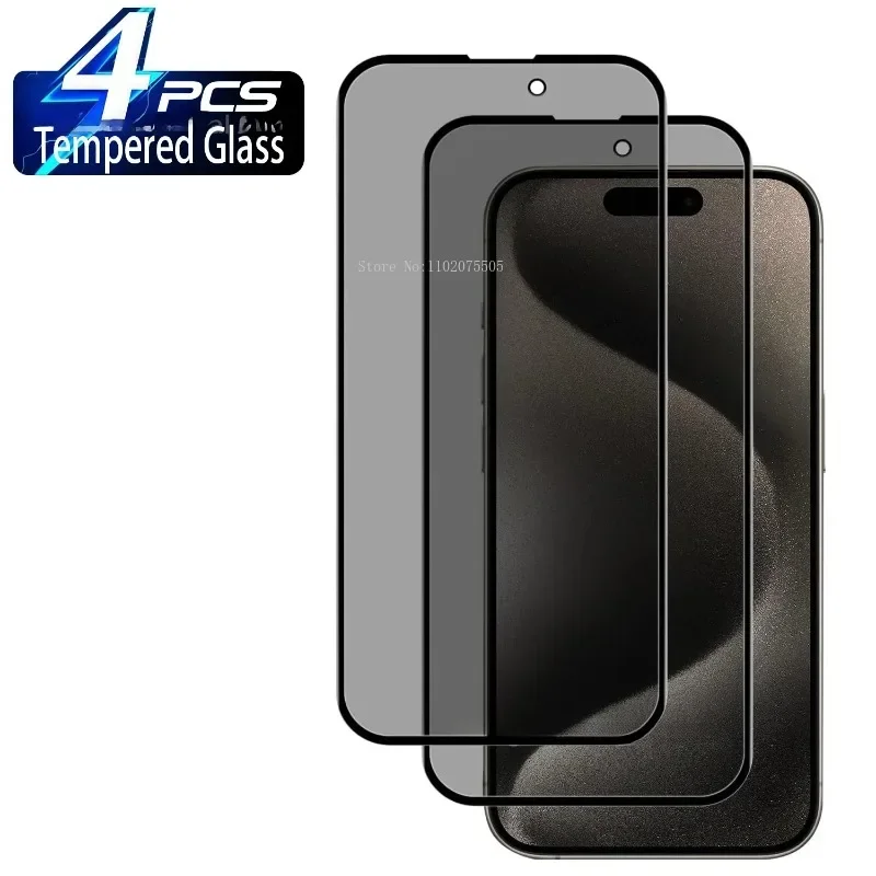 Противошпионское закаленное стекло 4 шт. для iPhone 15 Pro Max 13 12Mini XR XS, Защита экрана для IPhone 14 11 Pro Max 14 15 7 8Plus, стекло 
Противошпионское закаленное стекло 4 шт. для iPhone 15 Pro Max 13 12Mini XR XS, Защита экрана для IPhone 14 11 Pro Max 14 15 7 8Plus, стекло