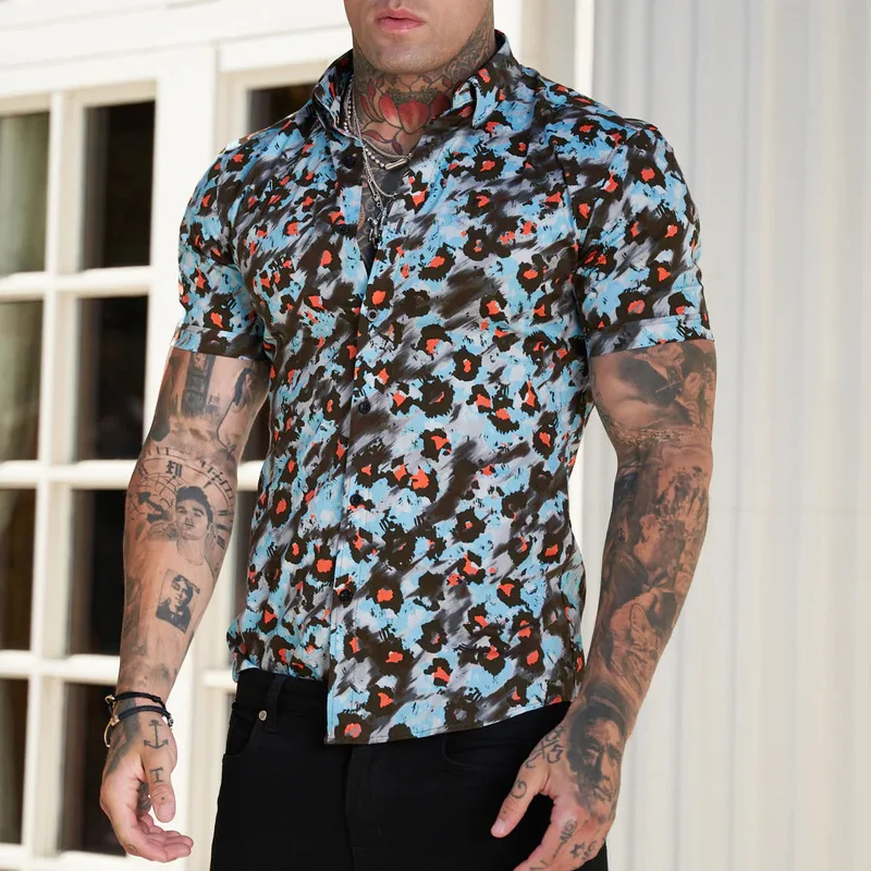 Fashion Casual Short sleeves Solid Shirt Super Slim Fit Male Social Business Dress Shirt Brand 2022 Men Fitness Sports Clothing
Fashion Casual Short sleeves Solid Shirt Super Slim Fit Male Social Business Dress Shirt Brand 2022 Men Fitness Sports Clothing