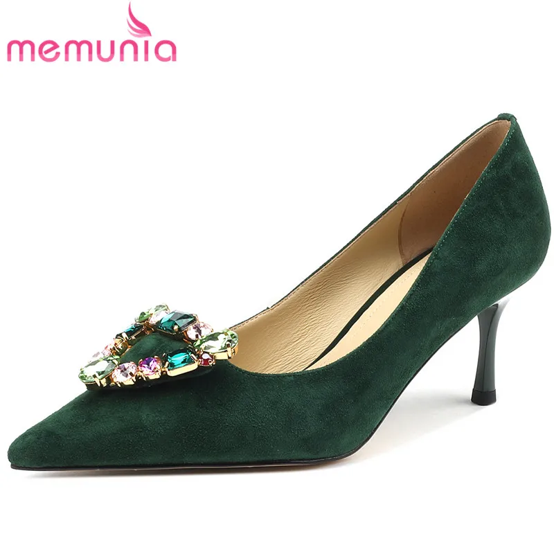MEMUNIA 2023 New Crystal Thin High Heels Shoes Woman Fashion Ladies Party Pumps Slip On Spring Kid Suede Shoes
MEMUNIA 2023 New Crystal Thin High Heels Shoes Woman Fashion Ladies Party Pumps Slip On Spring Kid Suede Shoes