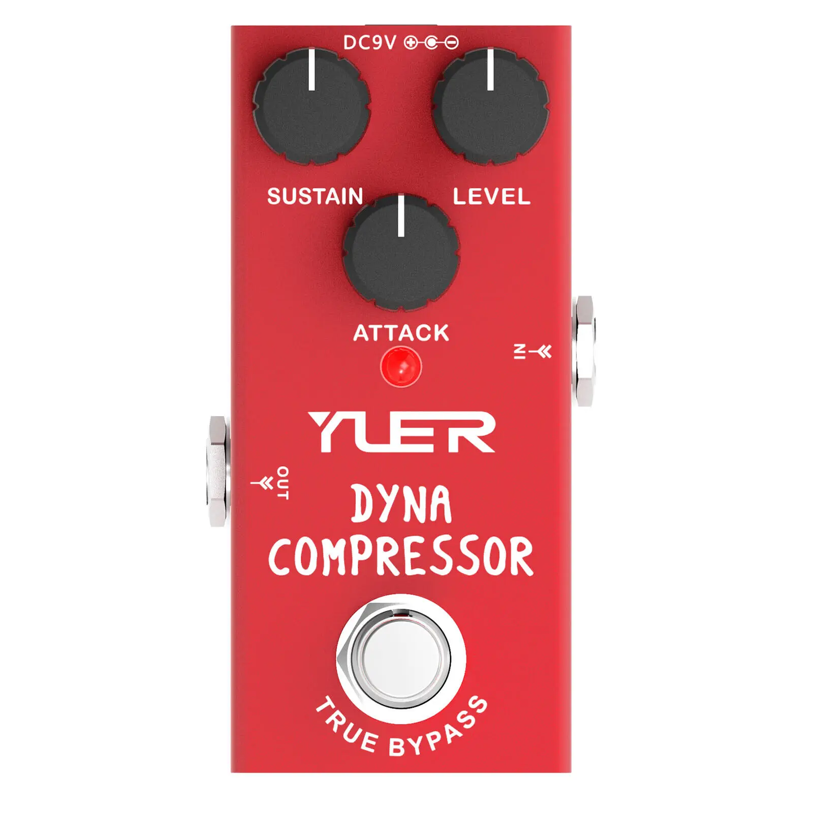 

YUER RF-12 Dyna Compressor Electric Guitar Mini Pedal Full Alloy Shell True Bypass Design Electric Guitar Bass Music Solo Parts