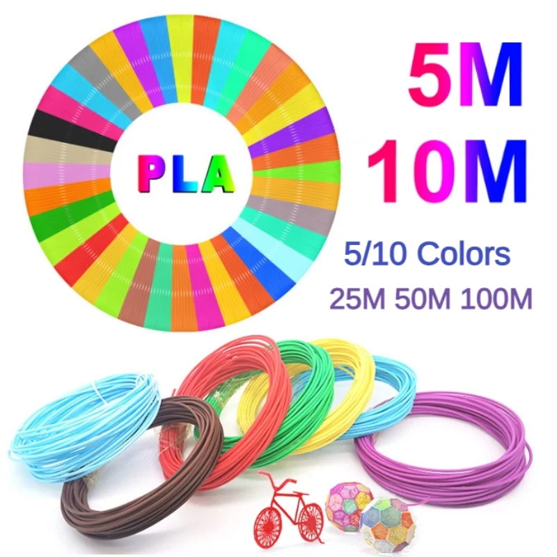 PLA Filament Diameter for 3D Pen Printing Supplies 5/10 Meters 1.75mm Color Printing Material 25M 50M 100M, Colorless, Odorless
PLA Filament Diameter for 3D Pen Printing Supplies 5/10 Meters 1.75mm Color Printing Material 25M 50M 100M, Colorless, Odorless