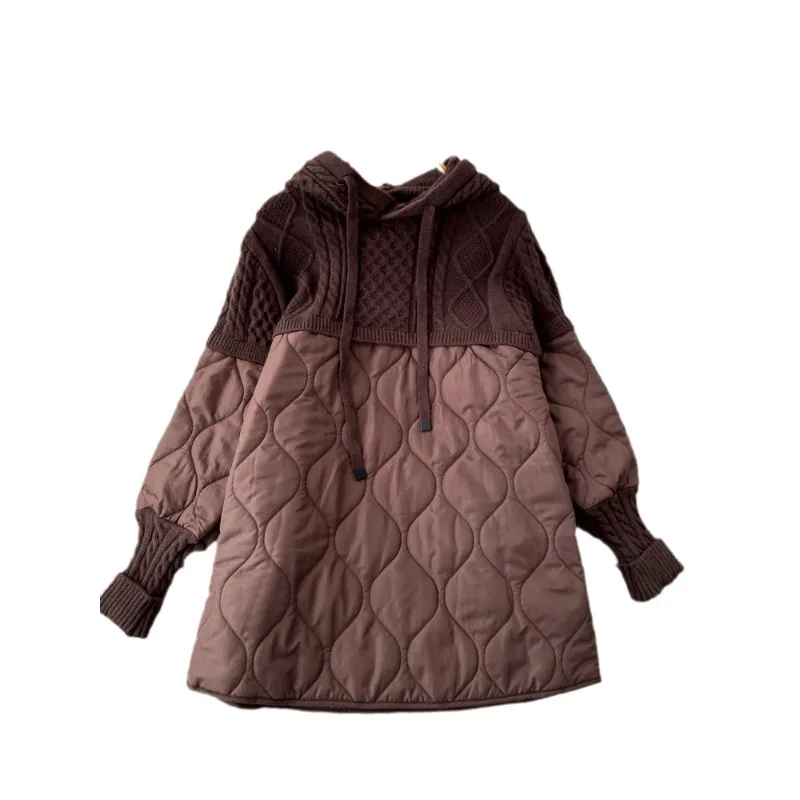 VANOVICH Autumn and Winter New European and American Style Women Long Loose and Slim Hooded Knitted Stitching Casual Sweatshirts
VANOVICH Autumn and Winter New European and American Style Women Long Loose and Slim Hooded Knitted Stitching Casual Sweatshirts