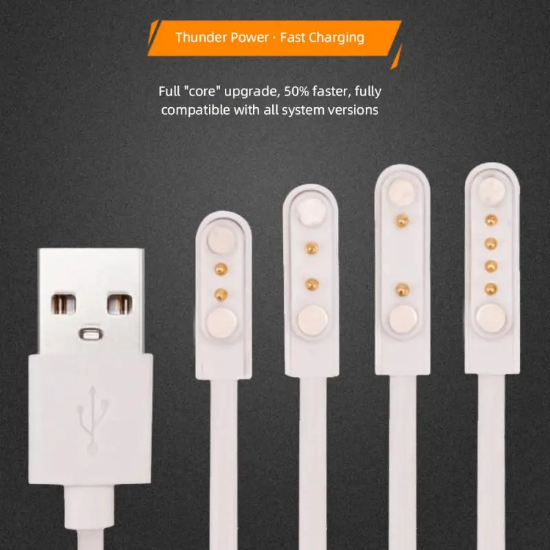 2/4 Pin Smart Watch Magnetic Charging Cable USB Charging Line Cord Rope Strong Magnetic Compatible with Smart Watches Universal
2/4 Pin Smart Watch Magnetic Charging Cable USB Charging Line Cord Rope Strong Magnetic Compatible with Smart Watches Universal