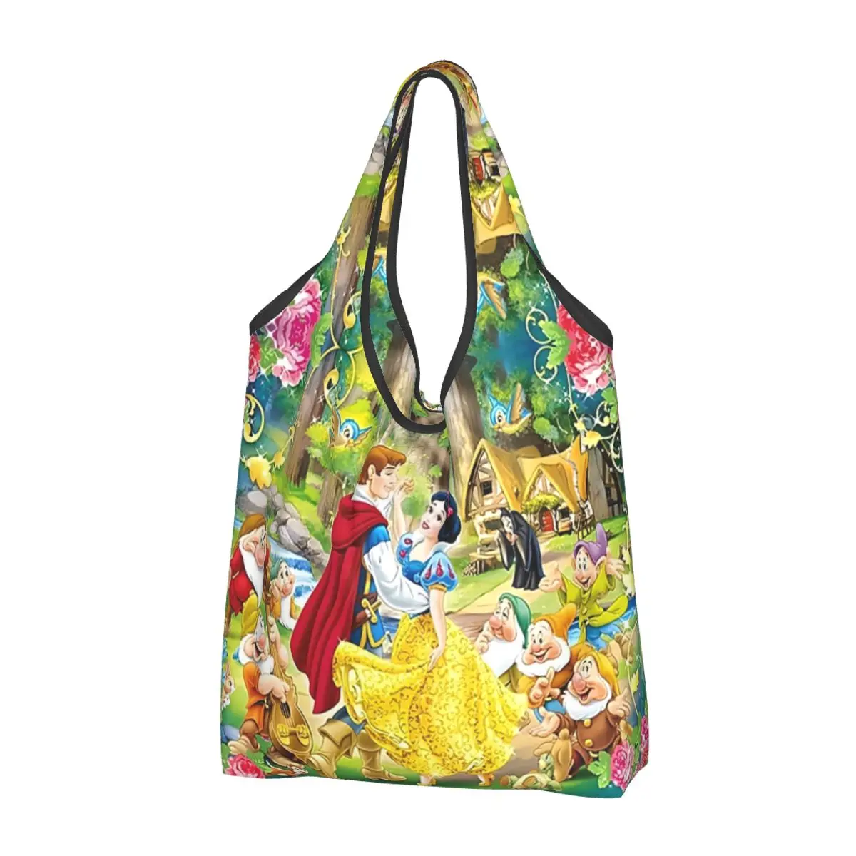 Grimm's Fairy Tales Snow White And The Seven Dwarfs Animation Grocery Shopping Bag Shopper Shoulder Tote Bag Portable Handbag 
Grimm's Fairy Tales Snow White And The Seven Dwarfs Animation Grocery Shopping Bag Shopper Shoulder Tote Bag Portable Handbag