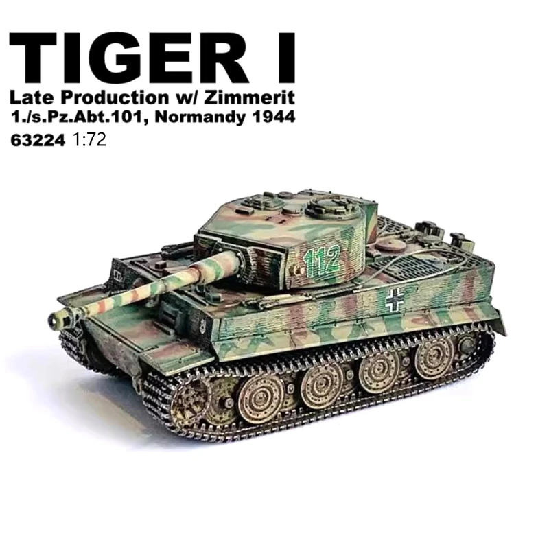 

1/72 Scale 63224 1944 Tiger Tank Armored Vehicle Model Toy Adult Fans Collectible Finished Product Gifts Display Fans Decoration