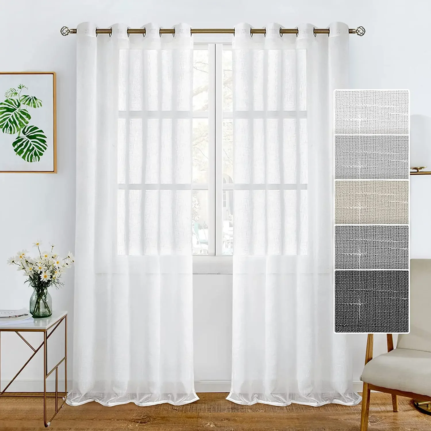 BILEEHOM Japan Style Solid Tulle Sheer Curtains For Living Room Curtain White Yarn Thicken Cotton And Linen Simple Tulle Curtain
BILEEHOM Japan Style Solid Tulle Sheer Curtains For Living Room Curtain White Yarn Thicken Cotton And Linen Simple Tulle Curtain