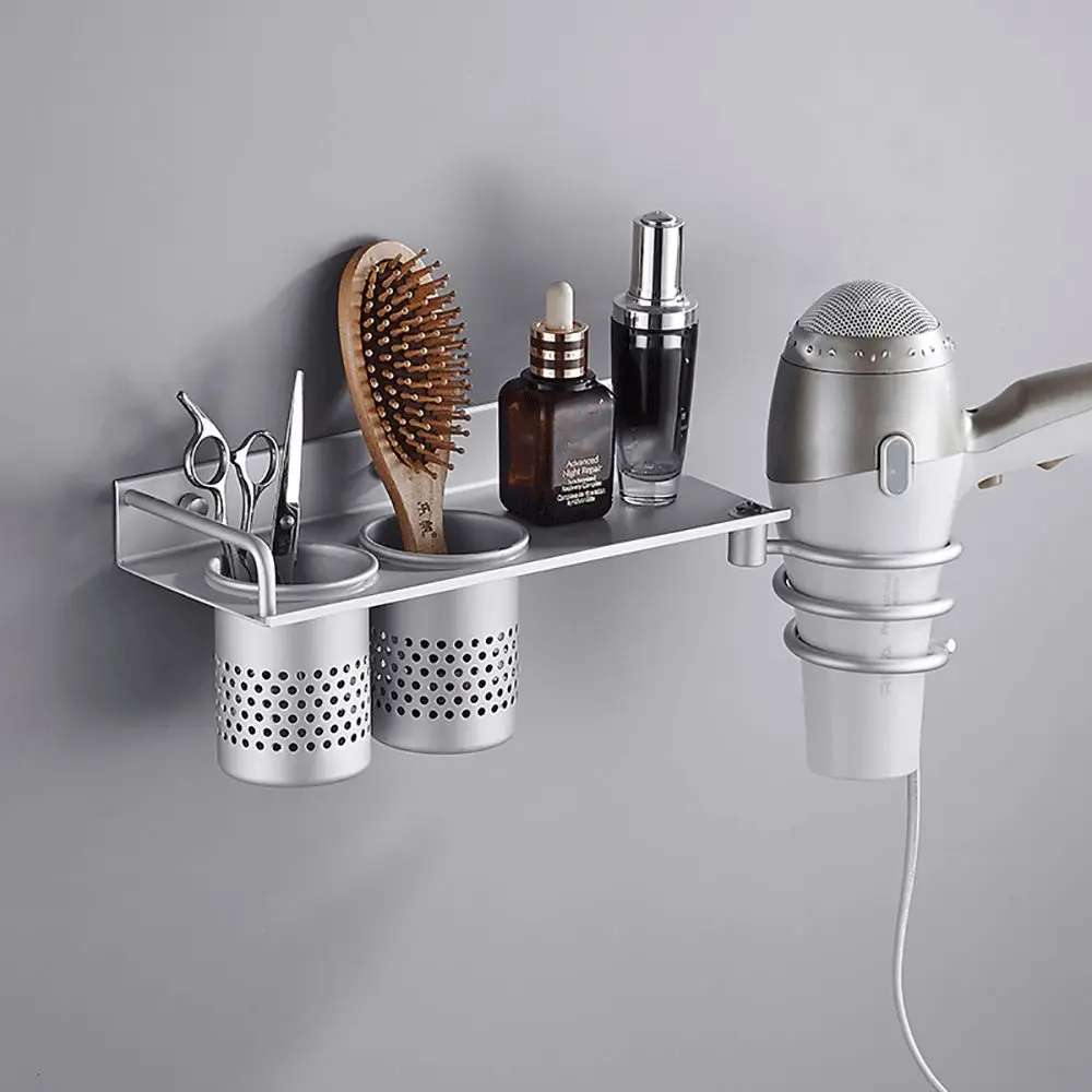 Wall Mounted Aluminium Hair Dryer Bracket Punch Bathroom Shelf Hair Comb Brush Straightener Holder Bathroom Organizer Storage
Wall Mounted Aluminium Hair Dryer Bracket Punch Bathroom Shelf Hair Comb Brush Straightener Holder Bathroom Organizer Storage