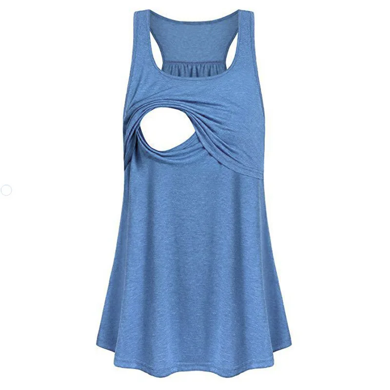

2022 Maternity Tank Top Breastfeeding Yoga Vest Shirts Women Pregnancy Nursing T Shirt Sleeveless Mama Clothes Summer