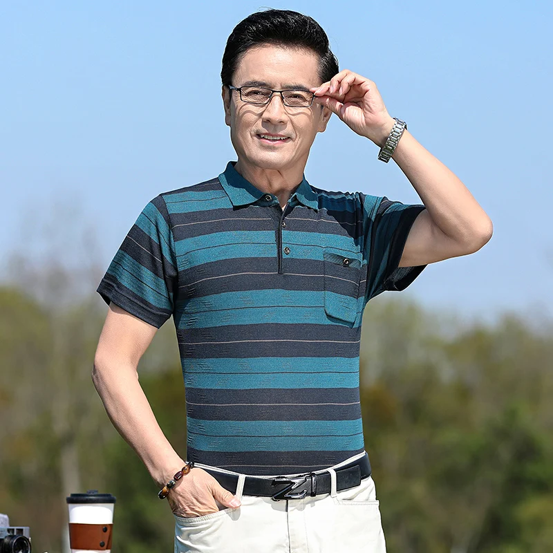 New Summer Style Striped Short Sleeve Casual Male Polo Shirt High Quality Polyester Poloshirts Men Turn Down Collar Shirts
New Summer Style Striped Short Sleeve Casual Male Polo Shirt High Quality Polyester Poloshirts Men Turn Down Collar Shirts