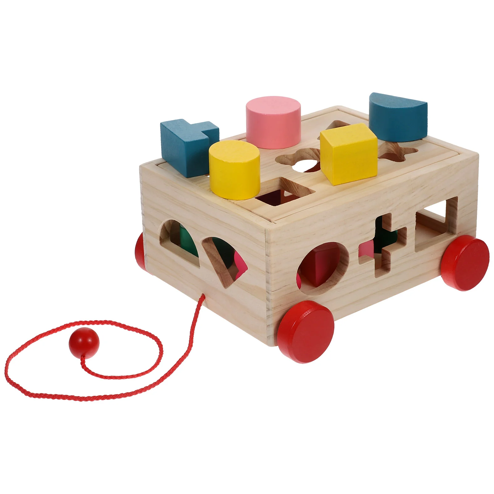 

Игра-головоломка для малышей, сортировочные блоки, игрушки для детей, деревянные штабелируемые строительные блоки Монтессори, Детские геометрические