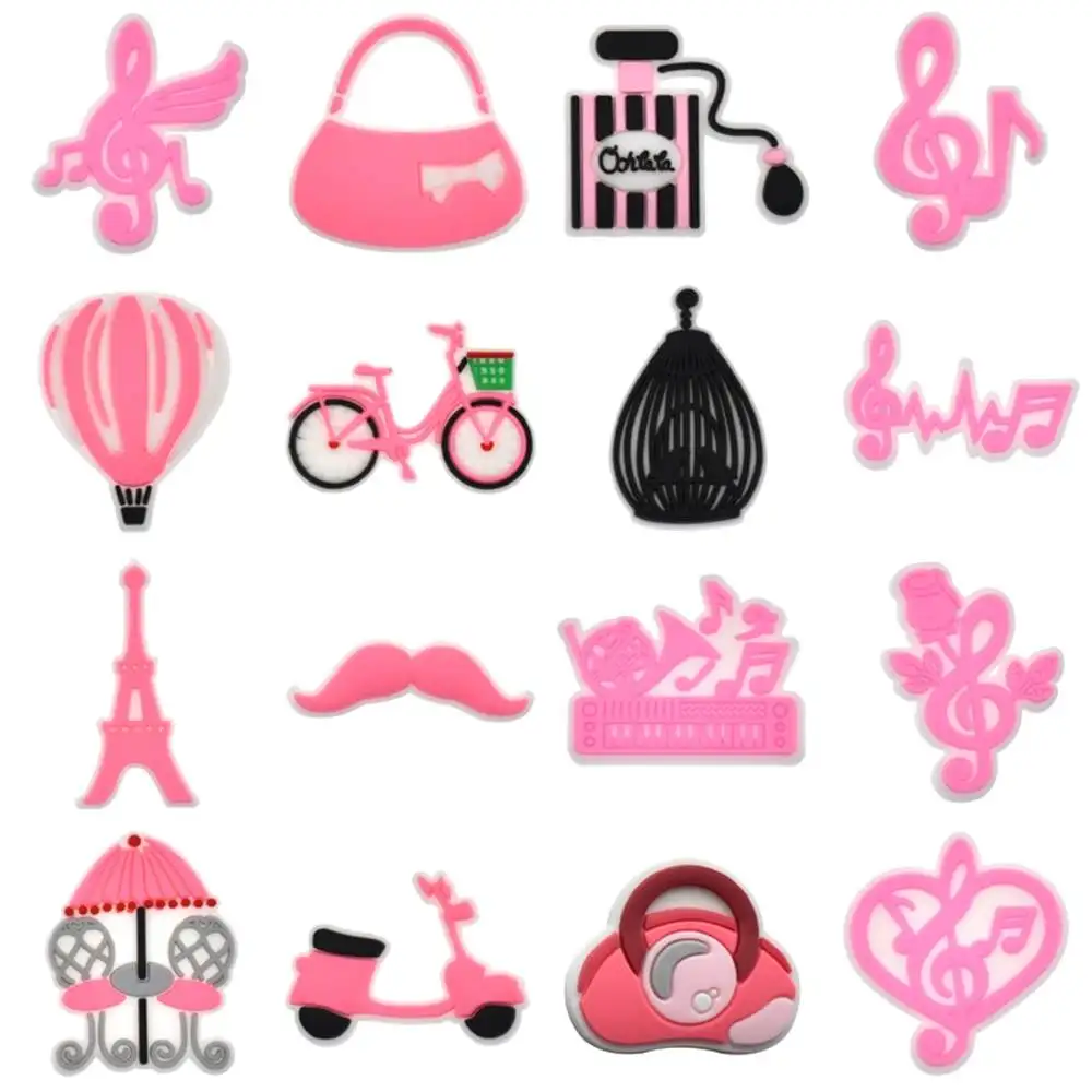 Wholesale 1pcs PVC Shoe Accessories for Crocs Charms Music Badge Women Sandals Buckle Kids Pins Decoration Jeans Party Favors
Wholesale 1pcs PVC Shoe Accessories for Crocs Charms Music Badge Women Sandals Buckle Kids Pins Decoration Jeans Party Favors