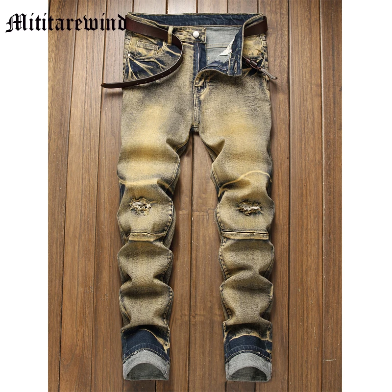 Men's Jeans High Street Vintage Hole Distressed Wash Retro Spliced Pants Full Length Hip Hop Straight Slim Y2k Trousers Male
Men's Jeans High Street Vintage Hole Distressed Wash Retro Spliced Pants Full Length Hip Hop Straight Slim Y2k Trousers Male