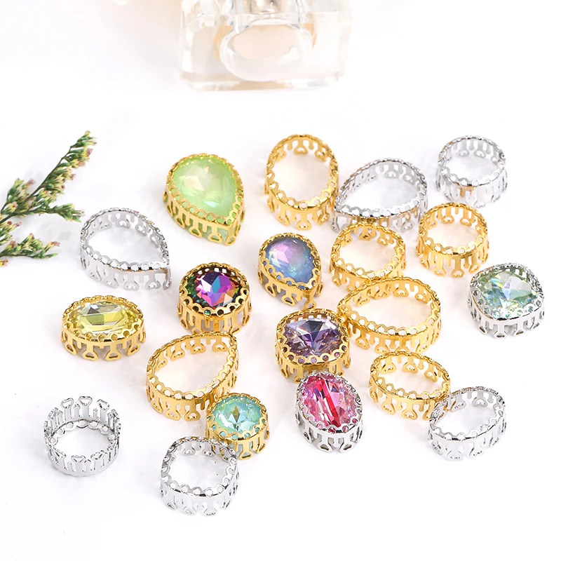 10Pcs High Quality Claws-Settings Metal Frame for DIY Jewelry Accessories Ins Hot Nest Claw Mixed Shape All Size Crystal Base
10Pcs High Quality Claws-Settings Metal Frame for DIY Jewelry Accessories Ins Hot Nest Claw Mixed Shape All Size Crystal Base