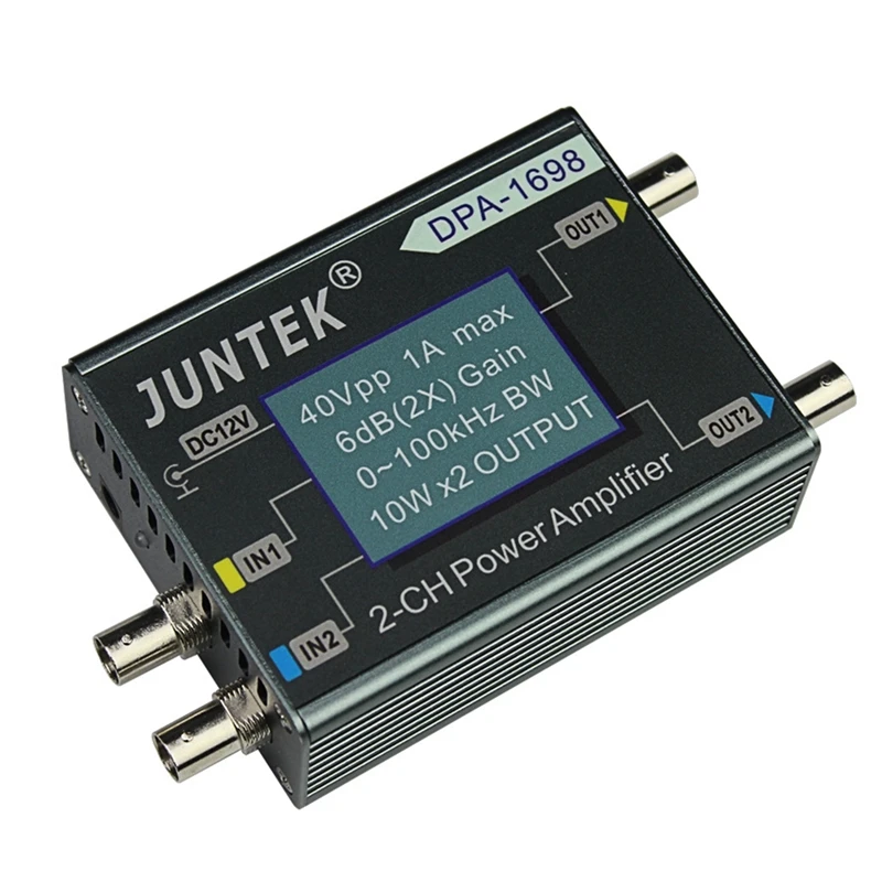 JUNTEK DPA1698 High-Power Dual-Channel DDS Signal Source Function Signal Generator Multi-Function Amplifier Set With US Plug
JUNTEK DPA1698 High-Power Dual-Channel DDS Signal Source Function Signal Generator Multi-Function Amplifier Set With US Plug