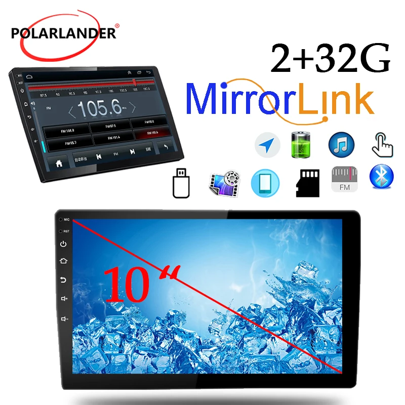 Car Radio Wireless Carplay Bluetooth Function Android 8.1 WIFI 10 Inch 2 Din MP5 Player Touch Screen 2+32GB GPS
Car Radio Wireless Carplay Bluetooth Function Android 8.1 WIFI 10 Inch 2 Din MP5 Player Touch Screen 2+32GB GPS