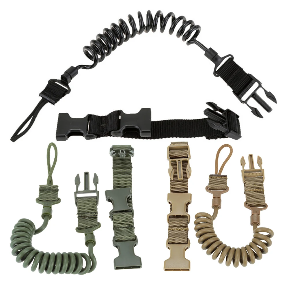 55-150cm Quick Release Pistol Coiled Lanyard Coil 3-Color Adjustable Nylon Multifunctional Cord For Attaching Belt Vest Bag
55-150cm Quick Release Pistol Coiled Lanyard Coil 3-Color Adjustable Nylon Multifunctional Cord For Attaching Belt Vest Bag
