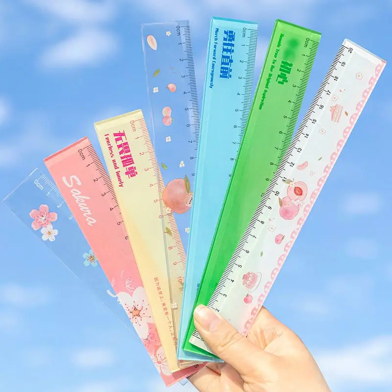 1 pcs Peach Cherry Pattern 15cm Transparent Rectangle Ruler School Office Student Stationery Drawing Tool Supplies
1 pcs Peach Cherry Pattern 15cm Transparent Rectangle Ruler School Office Student Stationery Drawing Tool Supplies