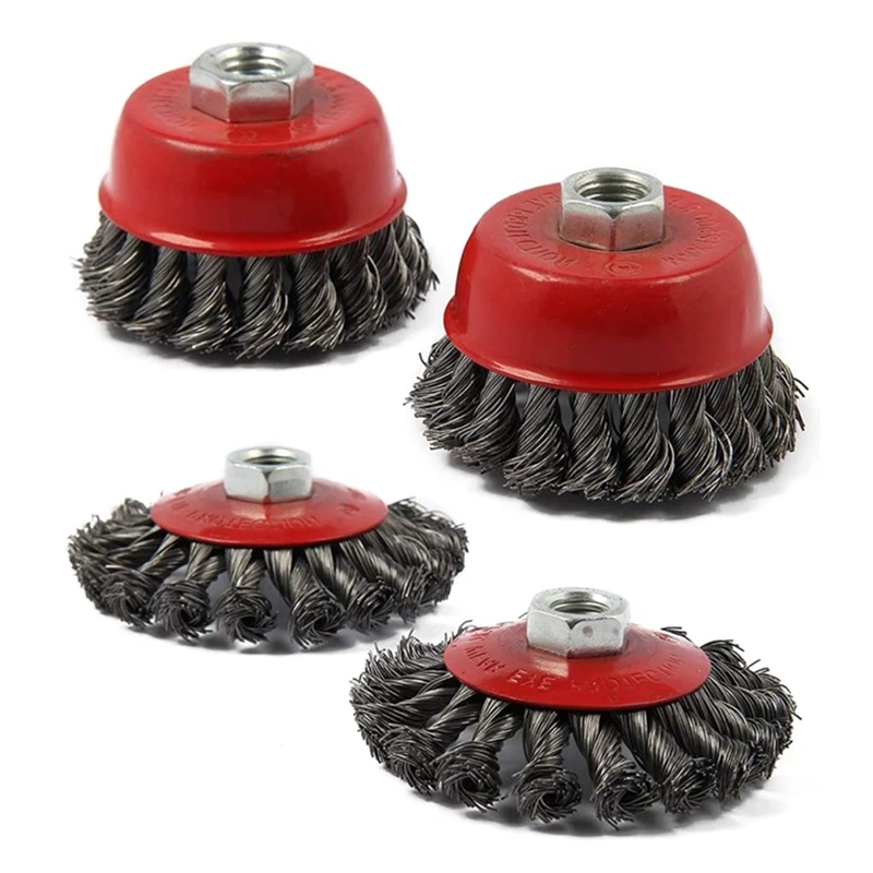 4-Piece Set Of 75Mm/100Mm Wire Wheel Cup Brush Kit Suitable For Internal Teeth Of Angle Grinder M14 Set Kit
4-Piece Set Of 75Mm/100Mm Wire Wheel Cup Brush Kit Suitable For Internal Teeth Of Angle Grinder M14 Set Kit