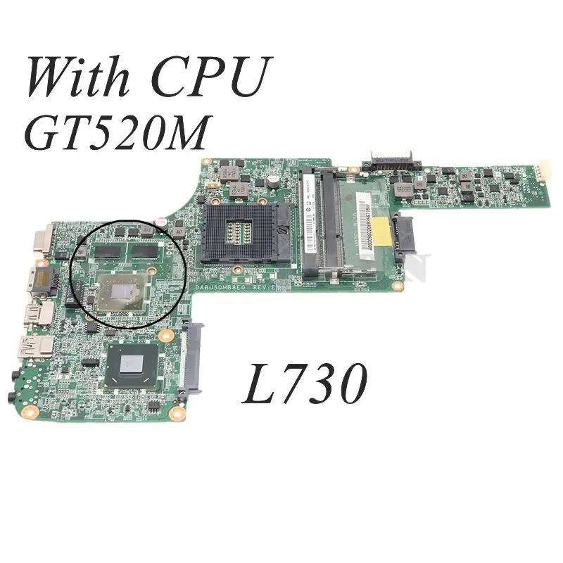 Материнская плата A000096020 DABU5DMB8E0 для ноутбука TOSHIBA Satellite L730, материнская плата GT520M HM65 DDR3 с процессором
Материнская плата A000096020 DABU5DMB8E0 для ноутбука TOSHIBA Satellite L730, материнская плата GT520M HM65 DDR3 с процессором