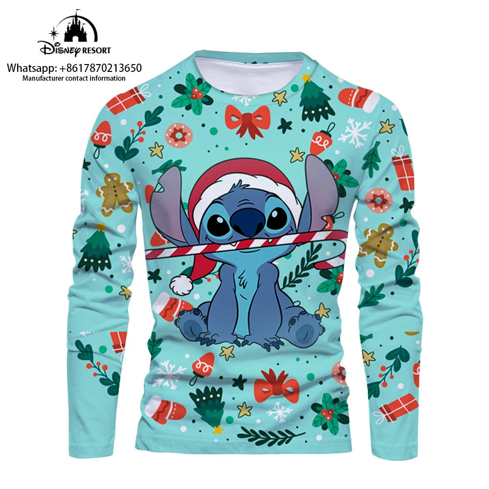 2022 Christmas New Disney Brand Stitch Anime 3D Printing Fashion Casual Trend Men's Round Neck Long Sleeve T-Shirt Y2K
2022 Christmas New Disney Brand Stitch Anime 3D Printing Fashion Casual Trend Men's Round Neck Long Sleeve T-Shirt Y2K