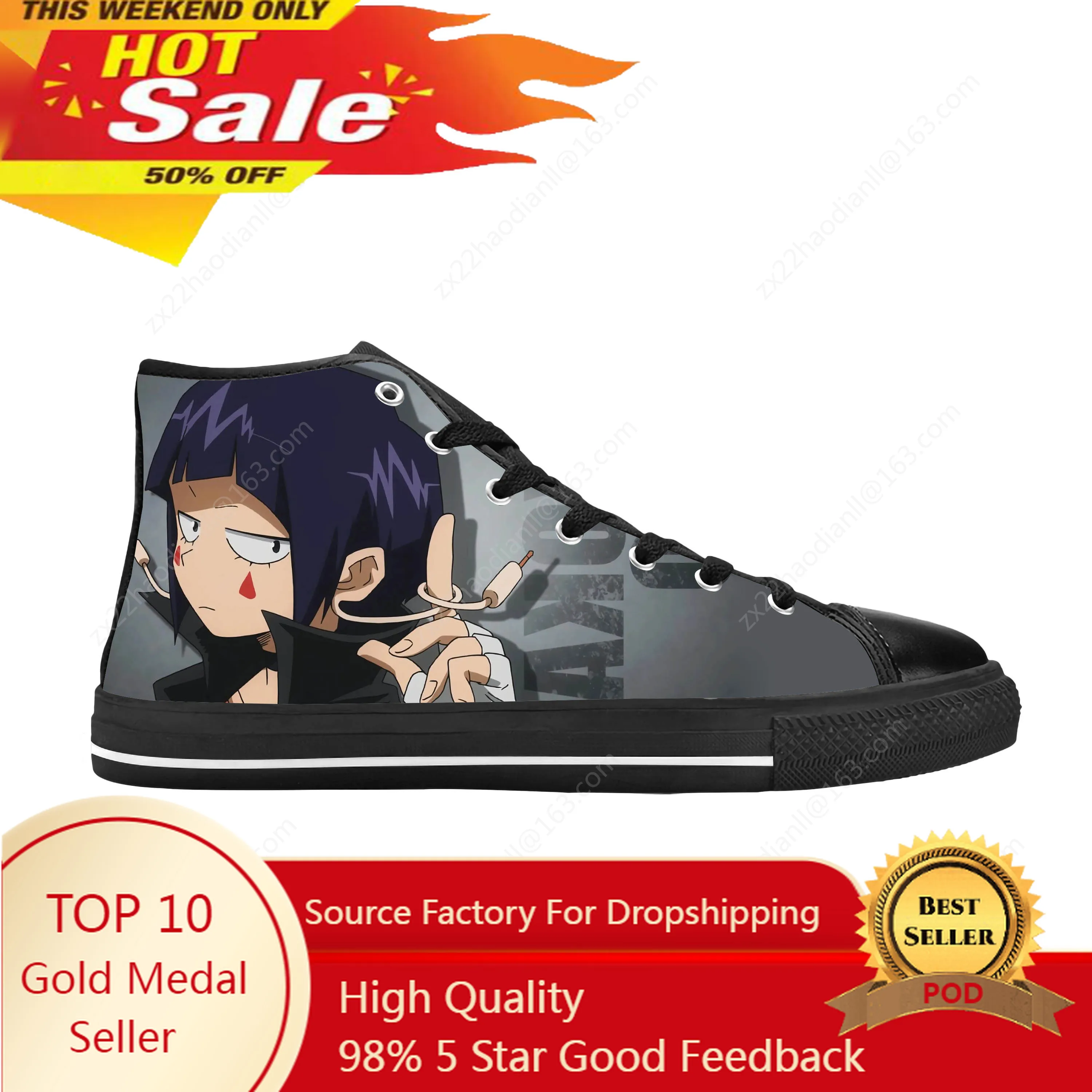 Japanese Anime Manga My Hero Academia Jiro Kyoka Casual Cloth Shoes High Top Comfortable Breathable 3D Print Men Women Sneakers
Japanese Anime Manga My Hero Academia Jiro Kyoka Casual Cloth Shoes High Top Comfortable Breathable 3D Print Men Women Sneakers