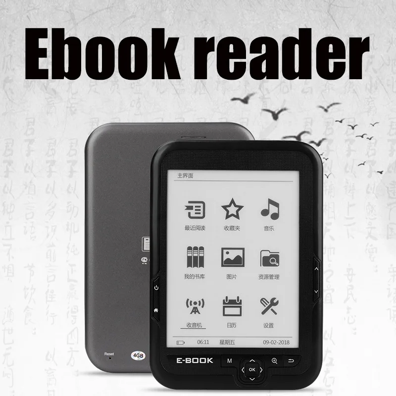 

E-Book Readers Real Shooting Photography Without Backlight 6 inch Ink Screen BK-6006 th E-Book Reader E-ink Touch Screen Ebook