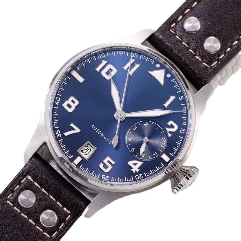 

Luxury New Mechanical Mens Watch Automatic Big Pilots Le Petit Prince Blue Brown Leather Sport Watches