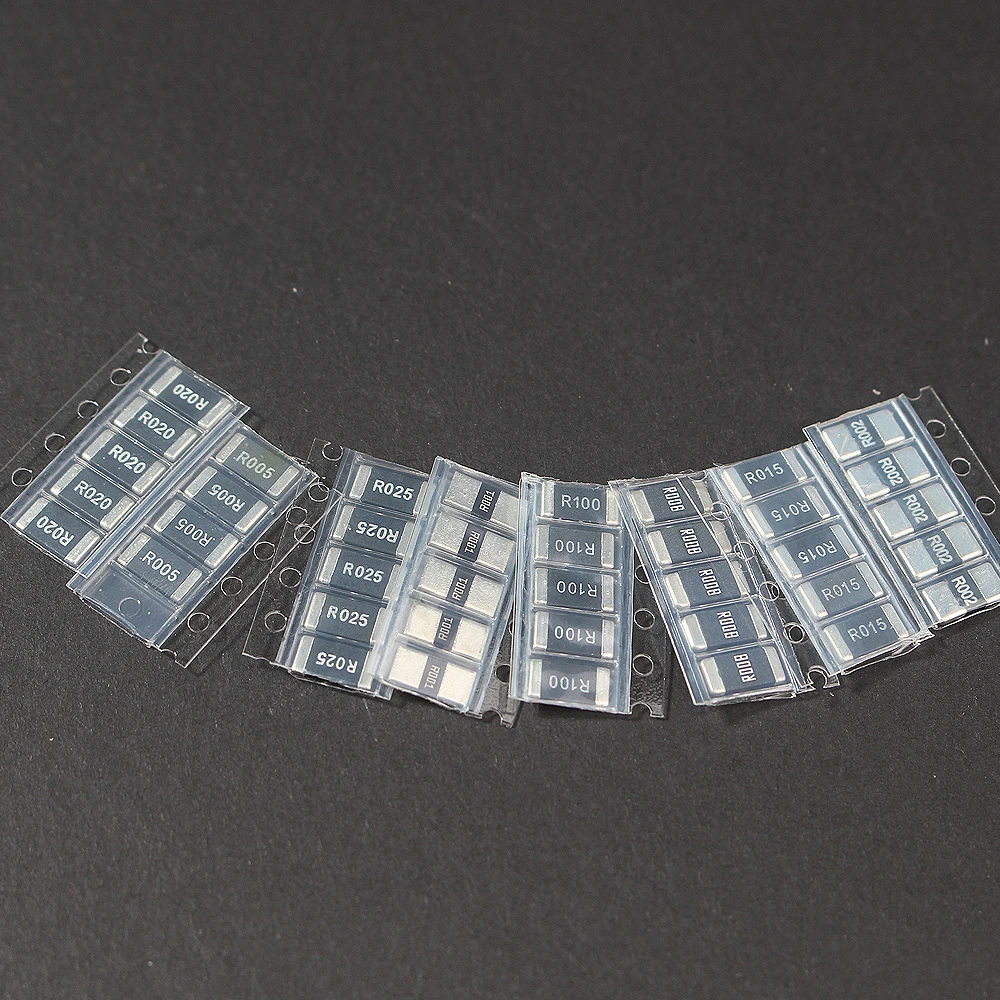 

50PCS SMD Resistor Kit 1% High Precision 2512 0.001R ~ 0.1R 10 Values Alloy Resistance New Chip Resistance Assorted Set