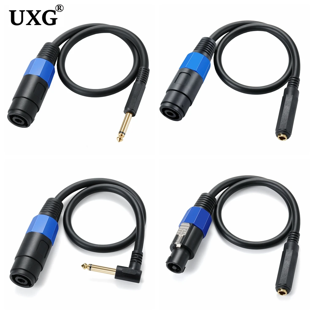 Speakon SOUND To 1/4" 90 Degree 6.35mm 6.35 Plug Mono Speaker Male To Female Cable For DJ PA Speaker Cord With Twist Lock 50cm
Speakon SOUND To 1/4" 90 Degree 6.35mm 6.35 Plug Mono Speaker Male To Female Cable For DJ PA Speaker Cord With Twist Lock 50cm