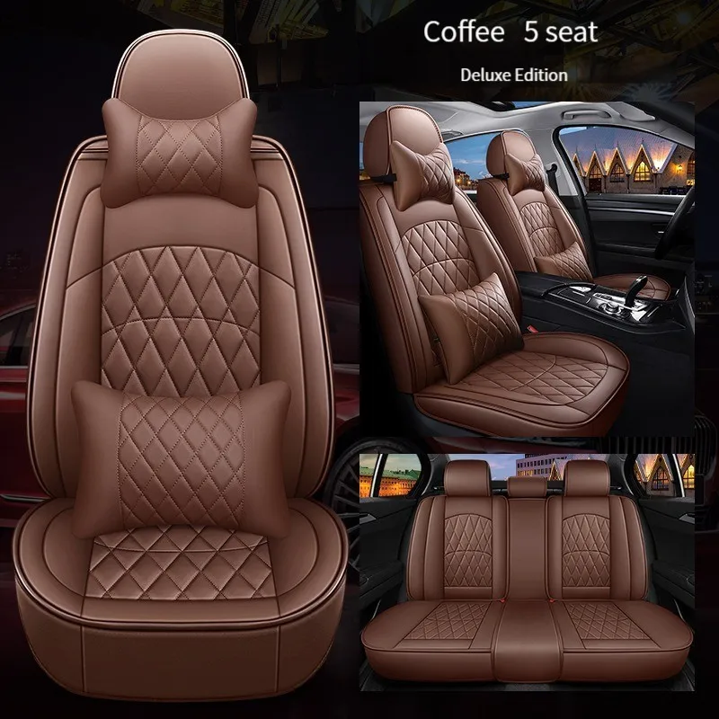 

WZBWZX Leather Car Seat Cover for Ssangyong All Models Rodius kyron ActYon Rexton Korando car accessories Car-Styling