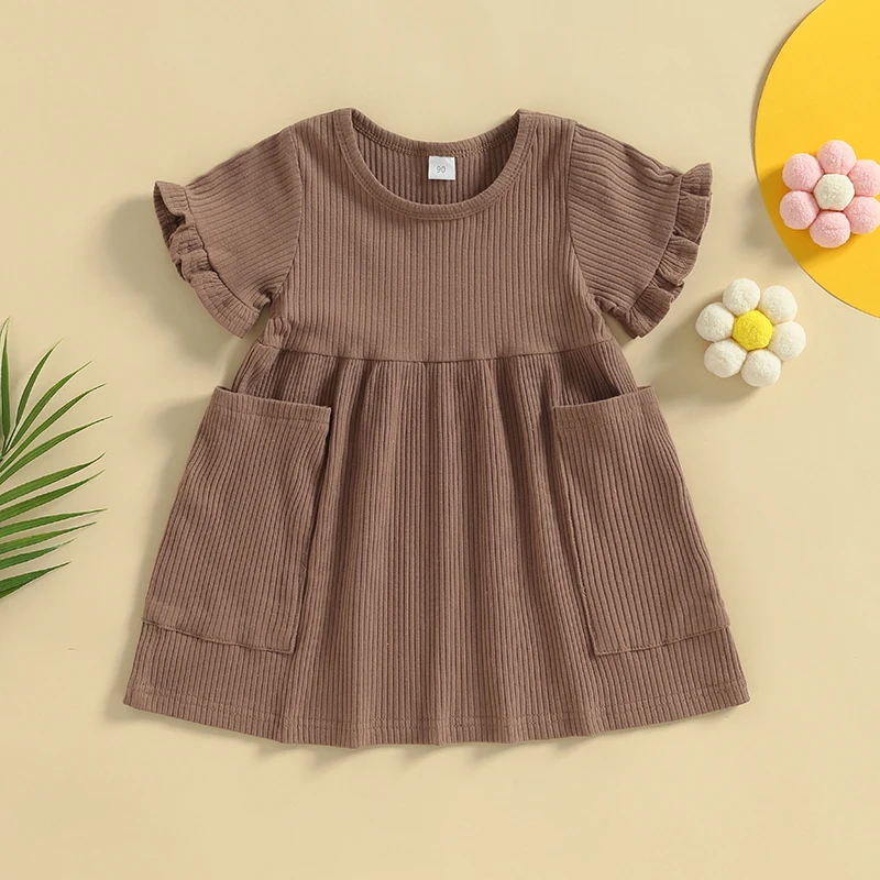 EWODOS 1-4 Years Toddler Kids Girls Dresses Short Sleeve Round Neck Solid Color Pockets Princess A-Line Party Dress for Summer 
EWODOS 1-4 Years Toddler Kids Girls Dresses Short Sleeve Round Neck Solid Color Pockets Princess A-Line Party Dress for Summer