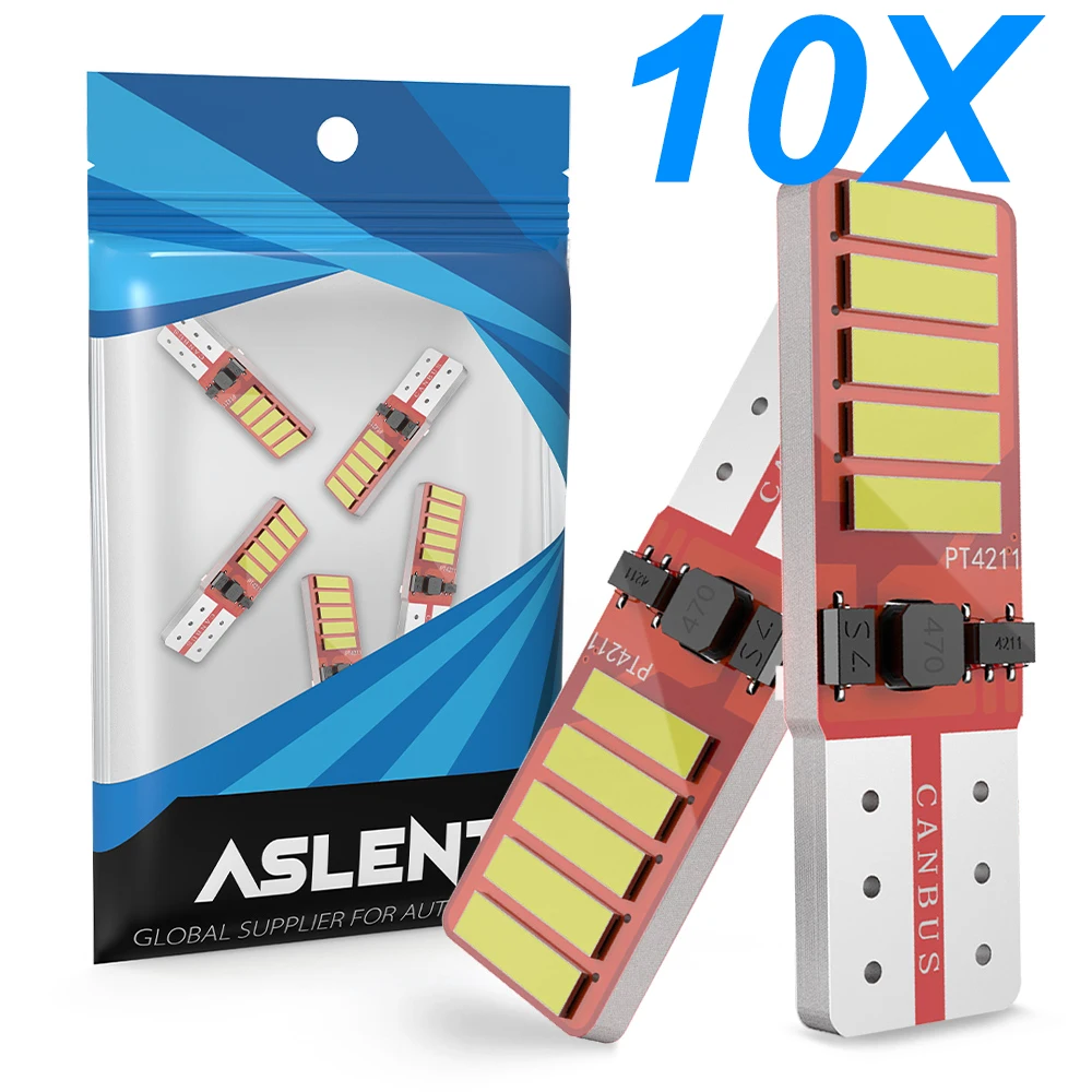 10Pcs T10 LED Lamp W5W LED Light Bulb 7020 10SMD 194 168 Interior Light Auto Reading Dome Trunk Lamp 6000K White 12V 850LM
10Pcs T10 LED Lamp W5W LED Light Bulb 7020 10SMD 194 168 Interior Light Auto Reading Dome Trunk Lamp 6000K White 12V 850LM
