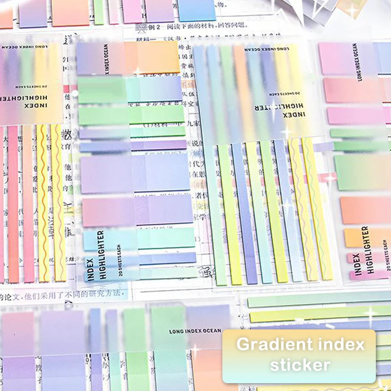 160Sheets Ins Style Gradient Color Sticky Note Kawaii Waterproof Label Sticker Scrapbooking Memo Pad Student Stationery Supplies
160Sheets Ins Style Gradient Color Sticky Note Kawaii Waterproof Label Sticker Scrapbooking Memo Pad Student Stationery Supplies