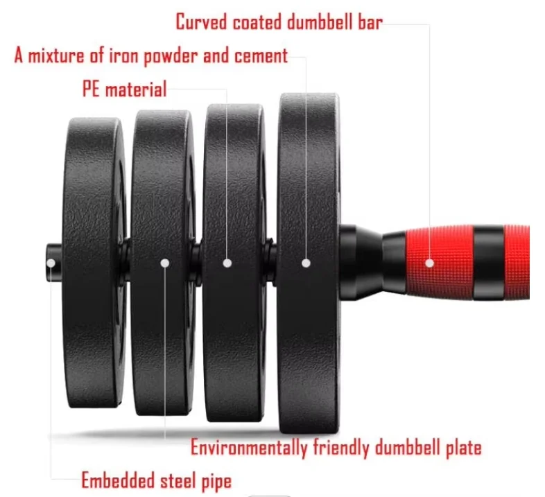 10kg-50kg Multifunction Home Gym Dumbbell Set Custom Logo Color Fitness Dumbbell and Barbell Made of Cement S3de92de8c7484241a29fa5f20194f149R