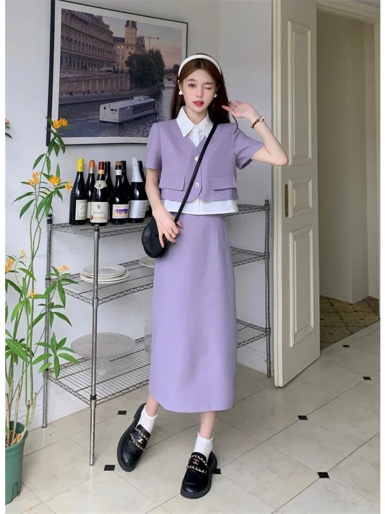 Lnsozkdg Designer Splice Top Blazer Coat&Hight Waist Long Skirts Fashion 2 Pcs Sets Women Office Work High Street Skirts Set
Lnsozkdg Designer Splice Top Blazer Coat&Hight Waist Long Skirts Fashion 2 Pcs Sets Women Office Work High Street Skirts Set
