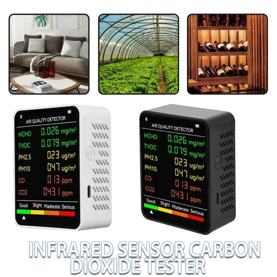 6 в 1 Многофункциональный детектор качества воздуха PM2.5 PM10 HCHO TVOC CO CO2 Монитор формальдегида ЖК-дисплей домашний тестер качества воздуха
6 в 1 Многофункциональный детектор качества воздуха PM2.5 PM10 HCHO TVOC CO CO2 Монитор формальдегида ЖК-дисплей домашний тестер качества воздуха