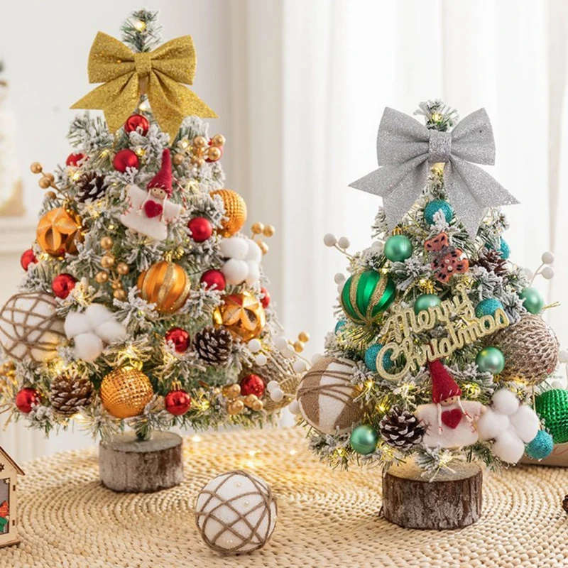 45/60CM Mini Christmas Tree Desktop Decorations Small Tree With LED Lights Festival Christmas Party Decor for Home New Year Gift
45/60CM Mini Christmas Tree Desktop Decorations Small Tree With LED Lights Festival Christmas Party Decor for Home New Year Gift